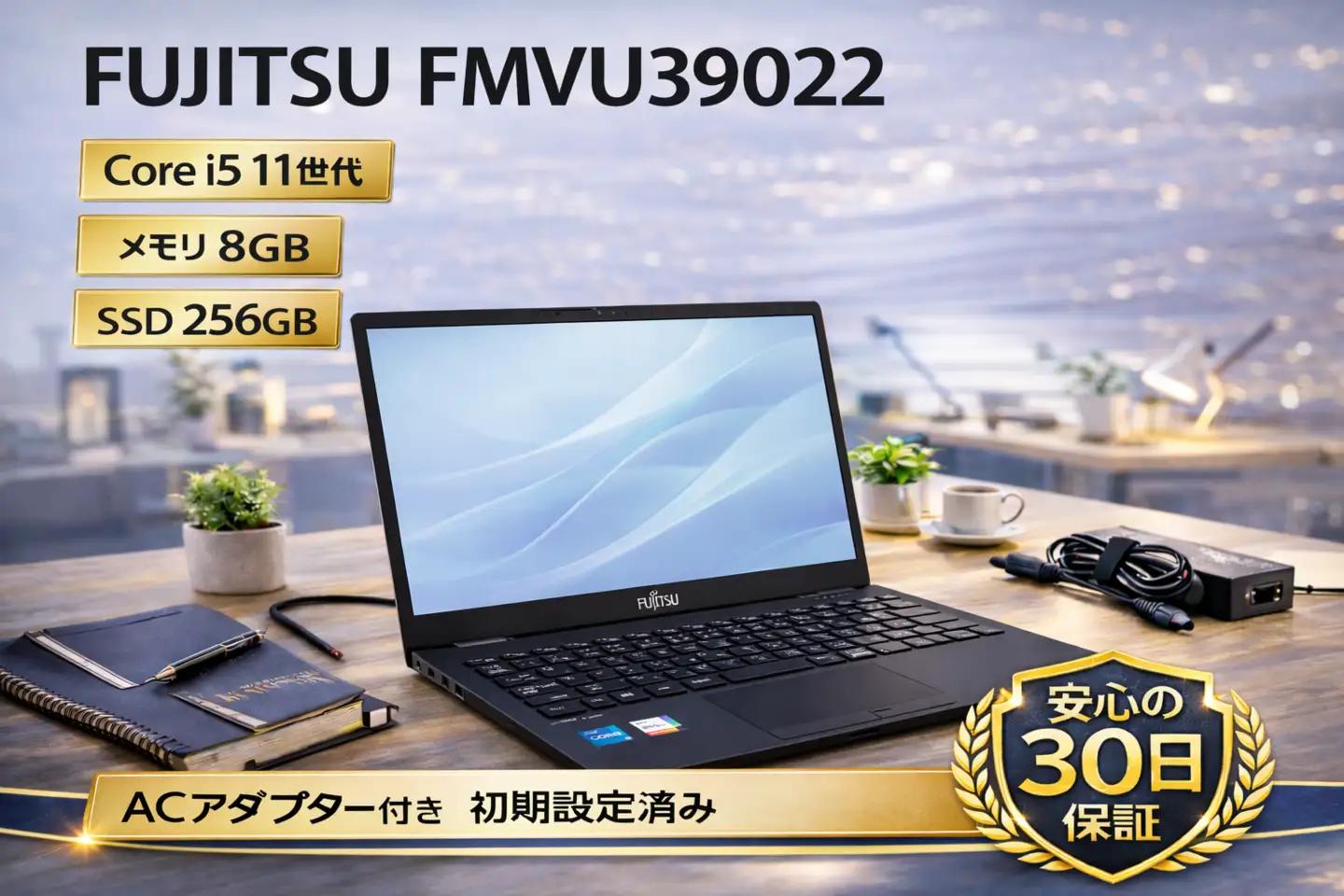 パソコン　【FUJITSU FMVU39022】第11世代Core i5 / メモリ8GB / 256GB / フルHD ～初期設定済み・すぐ使える再生ノートPC～　150-07