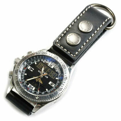 【ふるさと納税】ぬめ革の時計ホルダー／Type-D（幅：20mm）腕時計 レザー ホルダー 吊り下げ ブラック キャメル バンナイズ VanNuys ファッション小物 アクセサリー ブレスレット VC299-20M