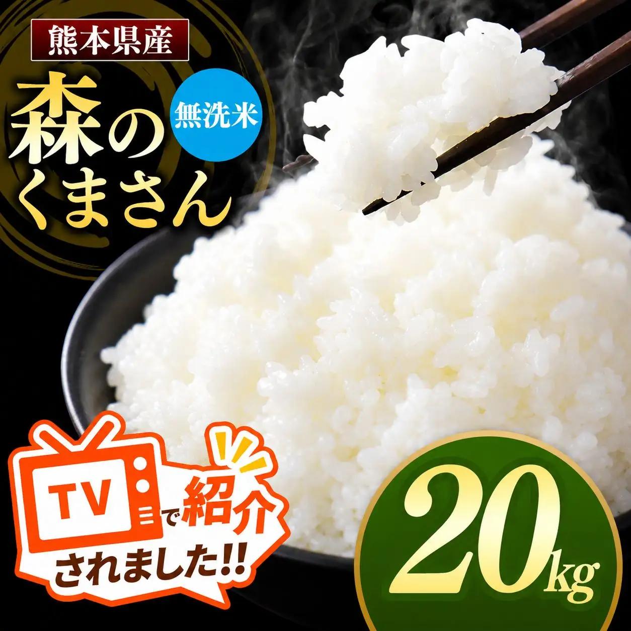 R7年産 熊本県産 森のくまさん 無洗米 20kg