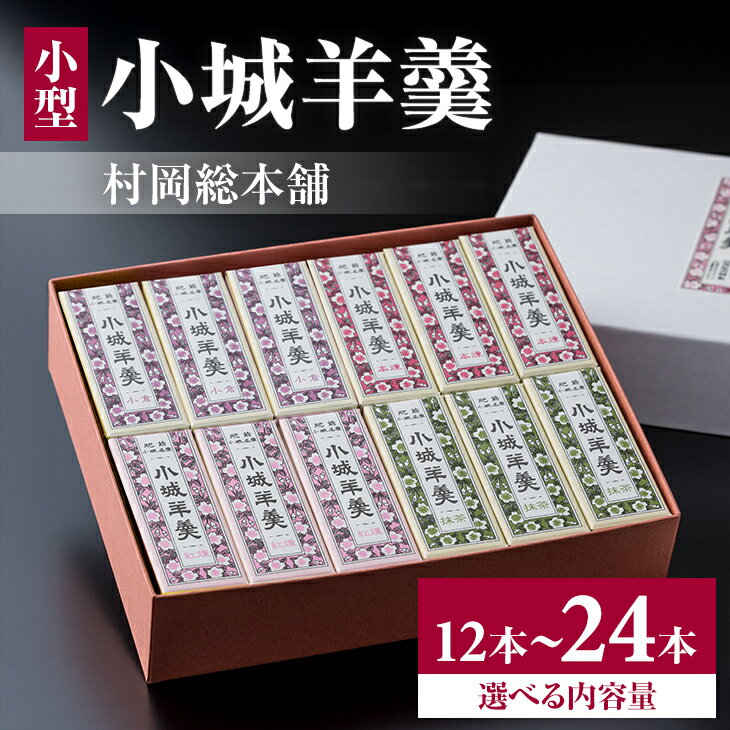 【ふるさと納税】 村岡総本舗 小型 小城 羊羹 12本 24本詰 選べる ようかん お菓子 和菓子 おやつ スイーツ お取り寄せ ご当地スイーツ お土産 詰め合わせ お茶 一口サイズ ミニサイズ 贈り物 ギフト 父の日 母の日 敬老の日 一口サイズ 送料無料 【A080-025】