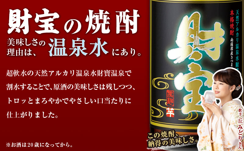 【麦焼酎】一升瓶 3種3本 温泉水 財宝 鹿児島 焼酎 お酒