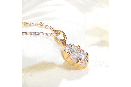 ネックレス K18YG イエローゴールド ダイヤモンド 0.3ct 【f024-k18yg】