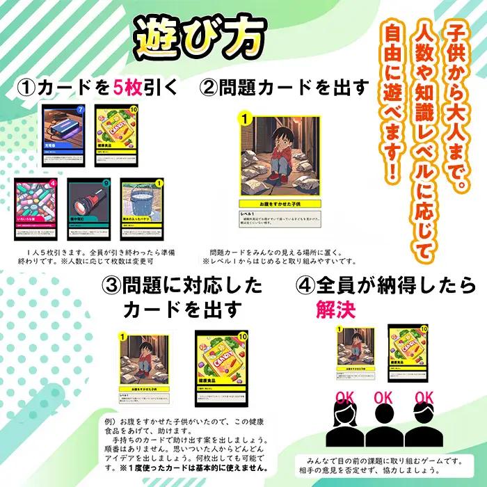 防災カードゲーム「私が来たからもう大丈夫！」(1セット) 防災 学習 カードゲーム オリジナル 高校生 脳トレ 災害 宮崎県 門川町 門川高校 門川高等学校 【AI-9】【門川町地域振興課】