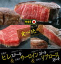 【ふるさと納税】宮崎牛 リブロース＆サーロイン＆ヒレステーキ 食べ比べセット 合計1.2kg 牛肉 霜降り 黒毛和牛 国産 送料無料