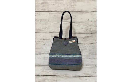 柿バッグ　青系