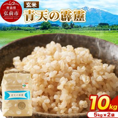 ふるさと納税 弘前市 米 青天の霹靂 玄米 10kg(5kg×2袋)令和7年産|24_mft-111001