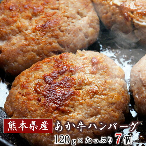 あか牛ハンバーグ 熊本産あか牛を使用した贅沢ハンバーグたっぷり7個入り 熊本あか牛 赤牛 あかうし《30日以内に順次出荷(土日祝除く)》