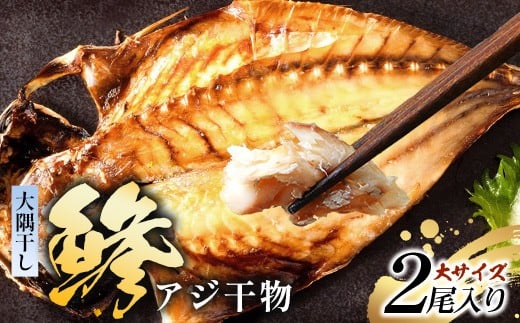 鹿児島県産 アジ 干物 大サイズ×2枚 ≪合計2枚≫［1枚 約22～25センチ］PT-1 | 開き 大隅干し 冷凍 国産 鯵 ひもの 魚 さかな 海鮮 新鮮 瞬間冷凍 産地直送 鹿児島県 南大隅町 ピットスリー