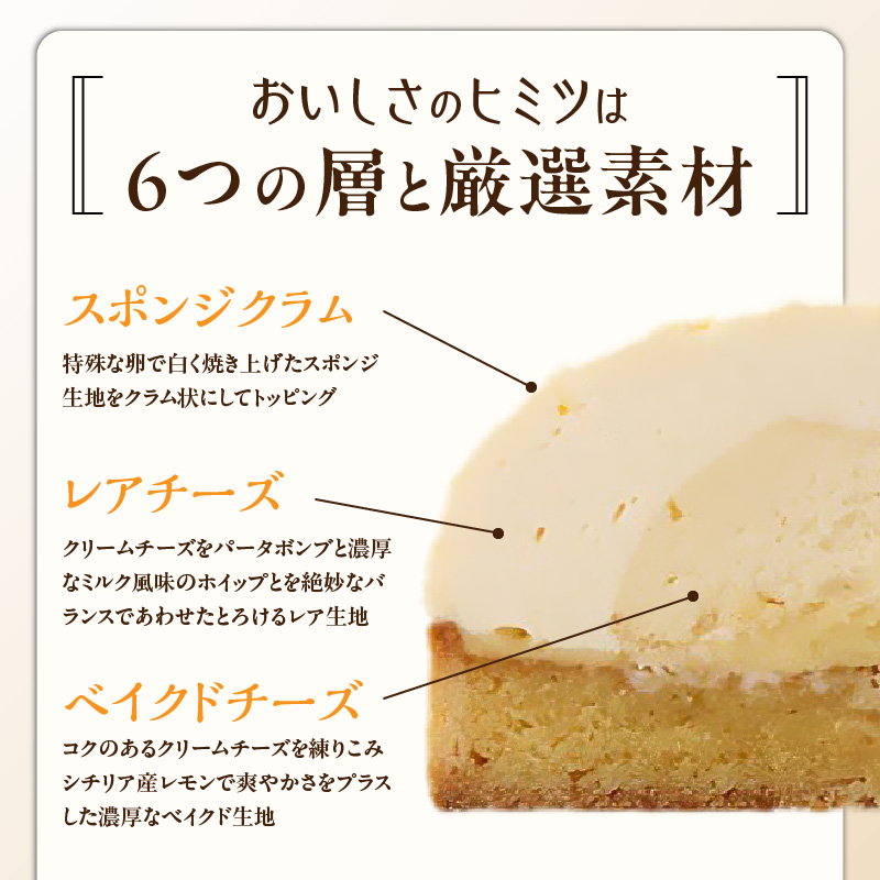レアとベイクの白いダブルチーズタルト