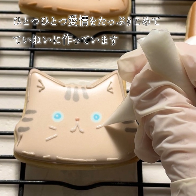 プチギフトに最適「猫のアイシングクッキーBOX」18枚 アイシングクッキー・バタークッキーセット TF0715