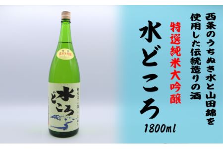 純米大吟醸「うちぬき水どころ」1800ml　日本酒
