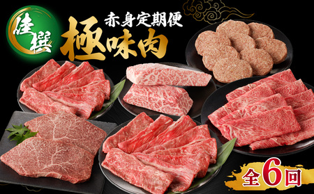 【佳撰】佐賀牛-赤身-極味肉定期便（6回／奇数月）｜牛肉 定期便 牛肉定期便 牛肉 定期便 牛肉定期便【Z043】