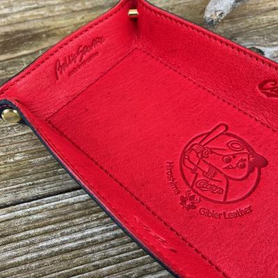 ふるさと納税 東広島市 【広島ジビエレザー×広島東洋カープ】東広島産鹿革使用　レザートレー |  | 02