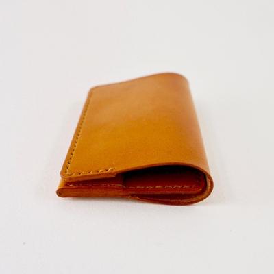 ふるさと納税 七尾市 【本革】名刺入れ/キャメル/ハンドメイド |  | 01