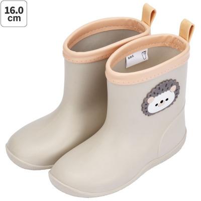 ふるさと納税 奈良市 キッズ ワッペン付きレインブーツ 16cm RIBTW16【ハリネズミ】 672149