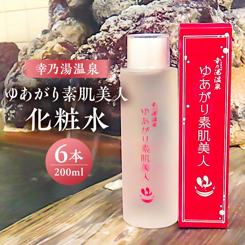 【ふるさと納税】ゆあがり素肌 美人 化粧水 栃木県 那須塩原市 源泉化粧水 化粧品 幸乃湯源泉100％ 温泉 しっとり スキンケア 送料無料
