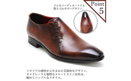 クインクラシコ 革靴 10003 (カラー：ブラック、サイズ：25.5cm) ビジネスシューズ 本革 サイドレース 幅広 甲高  エラスティック スリッポン 牛革 フォーマル