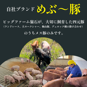 【地元ブランド豚】めぶ～豚 小間切れ・ミンチセット 計4.4kg（豚肉 豚 切り落とし 切落し 小間切れ 豚小間 ミンチ 挽肉 ひき肉 ）