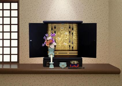 タツクラフト 紀州塗り ミニ仏壇 大 鉄黒