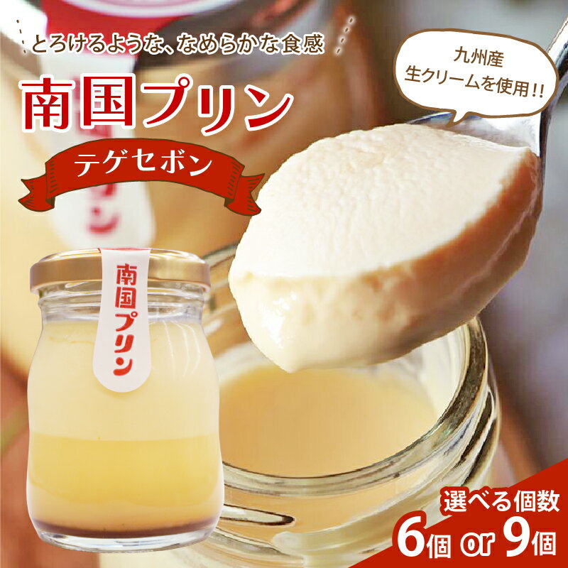 【ふるさと納税】【内容量が選べる】 南国プリン テゲセボン 6個 9個 お菓子 おかし 洋菓子 スイーツ デザート おやつ 加工品 食品 国産 ご褒美 お祝い 記念日 ギフト 贈り物 プレゼント バレンタイン ホワイトデー 人気 おすすめ 宮崎県 都農町 送料無料