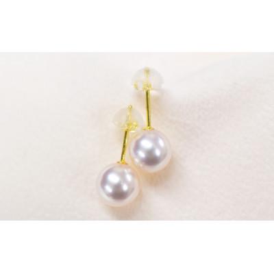 ふるさと納税 神戸市 K18YG　あこや真珠ピアス |  | 01