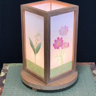 ふるさと納税 泉佐野市 あんどん　あかり　夢あかり　正絹着物生地で作ったおしゃれな行灯　四季の花 050F079 |  | 02