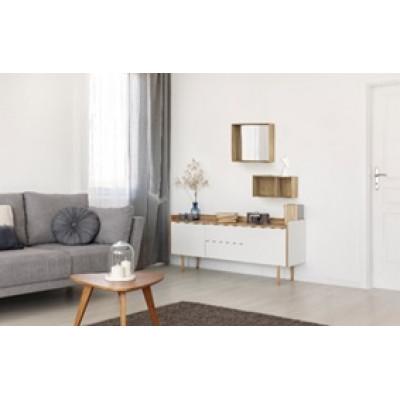 ふるさと納税 大和高田市 「V-TISS LIGHT」 ミラーM・ハーフ薄型セット ホワイトウォールナット |  | 01