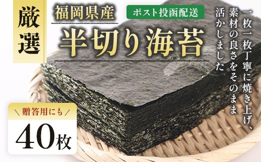 
            厳選半切海苔40枚 BA018-1
          