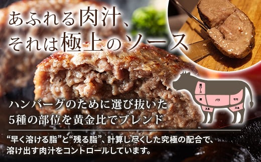 格之進ハンバーグから溢れ出す肉汁は極上のソース。部位ごとの特徴を活かし、溶け出す肉汁をコントロール。