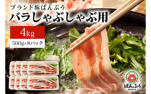 
										
										ブランド豚「ばんぶぅ」バラしゃぶしゃぶ用 4.0kg(500g×8パック)
									