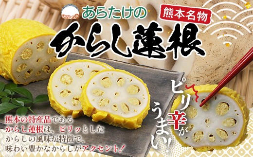 【熊本名物】あらたけの からし蓮根 3本セット