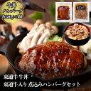 【ふるさと納税】東通牛牛丼・東通牛入り煮込みハンバーグセット