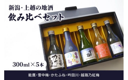 【ふるさと納税】新潟・上越 酒5蔵元 300ml×5本 飲み比べ 日本酒／地酒 限定セット 02