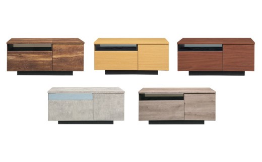 【 CN （ コンクリート ）】 オークリー ローボード 90cm幅 大容量 テレビボード 大川家具 インテリア 家具 九州 福岡県 筑後市