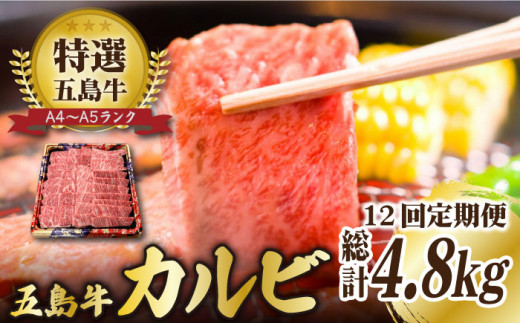 
【全12回定期便】【幻の和牛！とろける肉汁がたまらない…！】 五島牛 特選 カルビ 400g 焼肉 牛肉 牛 肉 お肉 国産 和牛 赤身 【カミティバリュー】 [RBP040]
