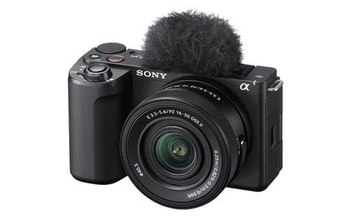 【ソニー】デジタル一眼カメラ　VLOGCAM　ブラック　ダブルズームレンズキット ／ カメラ デジタルカメラ デジカメ 一眼 美しい 高画質 裏面照射型 Exmor RCMOSセンサー 最新画像処理エンジン BIONZ XR 高速AF くっきり 鮮やか 動画撮影 コンパクト コンパクトボディ SONY 神奈川県 No.1107