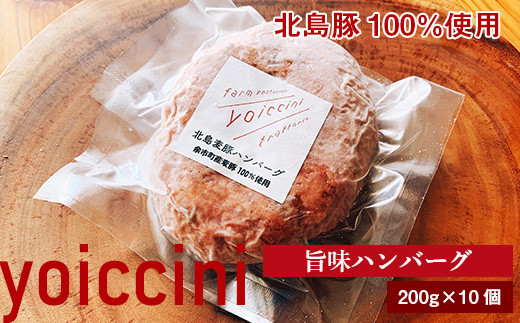 
北島豚100％使用！ヨイッチーニ旨味ハンバーグ200g×10個〈ヨイッチーニ〉
