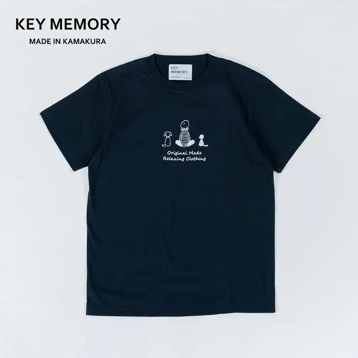 《1》【KEYMEMORY鎌倉】TIMEイラストTシャツNAVY