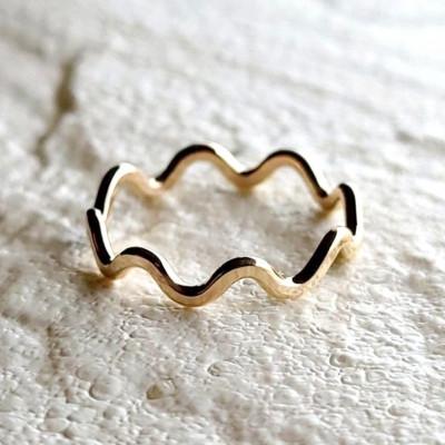 ふるさと納税 藤沢市 K14GF ウェーブリング P3〜30号 マイナスサイズ対応 ご希望のリングサイズで制作 |  | 02