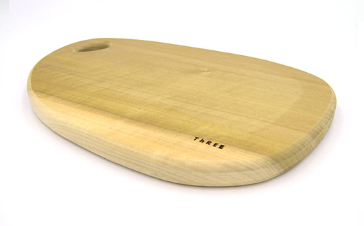 天然銘木 朴のまな板　まるっこ（大）TR-5-1