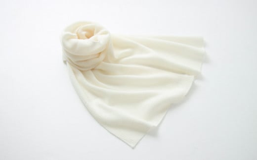 【期間限定(12/26～3/31)寄附額】【UTOカシミヤ】天使のマフラー〈オフホワイト〉カシミヤ 100% 岩手県 北上市 H0129