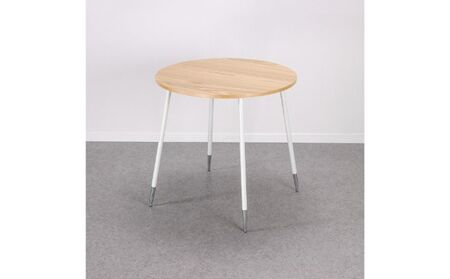 【andFREL】FS サークルテーブル 天板 突板ナチュラルオーク 幅75cm　奥行75cm 高さ72cm インテリア 家具 おしゃれ シンプル モダン 円形 ワークデスク ダイニングテーブル スタイリッシュ 耐久性 ※離島への配送不可