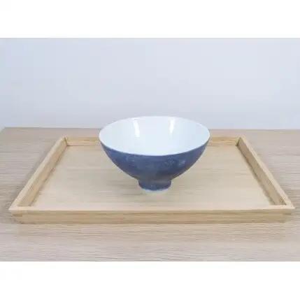有田焼 李荘窯 コスモスブラスト 茶碗 ご飯茶碗 【三光堂】茶碗 ちゃわん 飯碗 青い 器 モダン おしゃれ 陶磁器 プレゼント ギフト A24-217