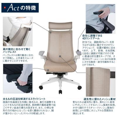 ふるさと納税 近江八幡市 イトーキ『アクトチェア』エクストラハイバック フレーム:ホワイト 張地:グレイッシュブラウン |  | 03