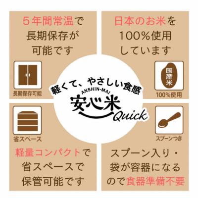 ふるさと納税 出雲市 非常食17袋【安心米クイック】/お湯を注いで5分/防災 備蓄 長期保存 登山/食物アレルギー対応 |  | 01