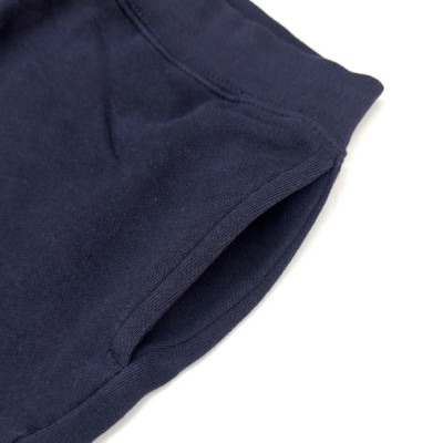 JTTA公認　卓球ユニフォーム【男女兼用:Sサイズ】スウェットゲームハーフパンツ　ディープネイビー