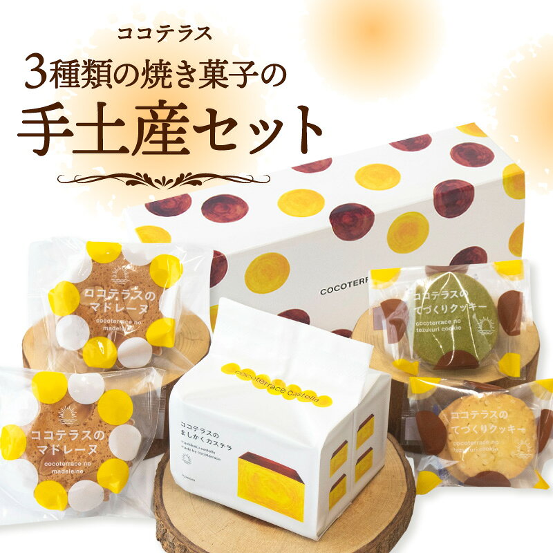 【ふるさと納税】3種類の焼き菓子の手土産セット 《カステラ マドレーヌ クッキー》スイーツ 詰合せ ギフト グルメセット 菓子 焼き菓子 セット 贈り物 お取り寄せスイーツ 人気店 ココテラス デイリーファーム 愛知県 常滑市 送料無料