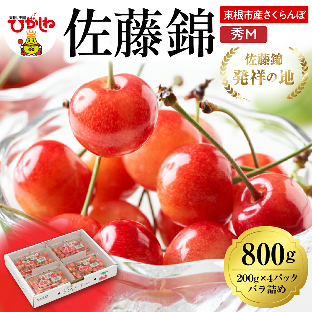【ふるさと納税】 2025年 さくらんぼ 佐藤錦 800g ( 200g × 4パック )/ サクランボ フルーツ 果物 くだもの 箱入り 化粧箱 バラ詰め 贈り物 ギフト 贈答 冷蔵 期間限定 冷蔵配送 先行予約 送料無料 東北 山形県 東根市《6/5～6/20順次出荷予定》