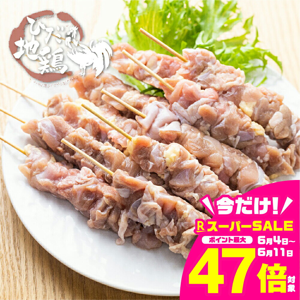 【ふるさと納税】鶏肉 もも 地鶏 飛騨地鶏 焼き鳥 モモ肉 20本 国産 地鶏 国産地鶏 アウトドア キャンプ 串 とり肉 一人暮らし 1人用 1人分 2人用 2人分[Q1273re] 15000円