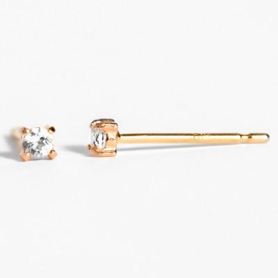 ふるさと納税 大津市 【10金 クォーツピアス】大人可愛い天然石 4月誕生石 K10イエローゴールド スタッドタイプ |  | 02